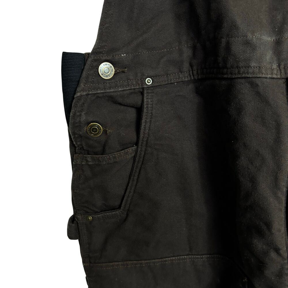 Carhartt Dark Brown Bib Overalls XL 104031 - Picture 4 of 16